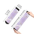 thumbnail image 5 of Bingfone Lavender Glitter Foil Stripes Design Patterned Men'S Women'S Casual Cotton Socks, 5 of 9