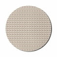 thumbnail image 1 of Abstract Geometry Mouse Pad for Computers, Ethnic Inspired Grunge Style Triangles Squares Pattern, Round Non-Slip Thick Rubber Modern Gaming Mousepad, 8" Round, Ivory Rose, by Ambesonne, 1 of 2