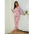 thumbnail image 5 of LYCY Womens Pajama Sets Floral Print, Long Sleeve Button Down Pajamas Set for Women Soft Sleepwear Pjs 2 piece Loungewear, (Pink Floral, Large), 5 of 6