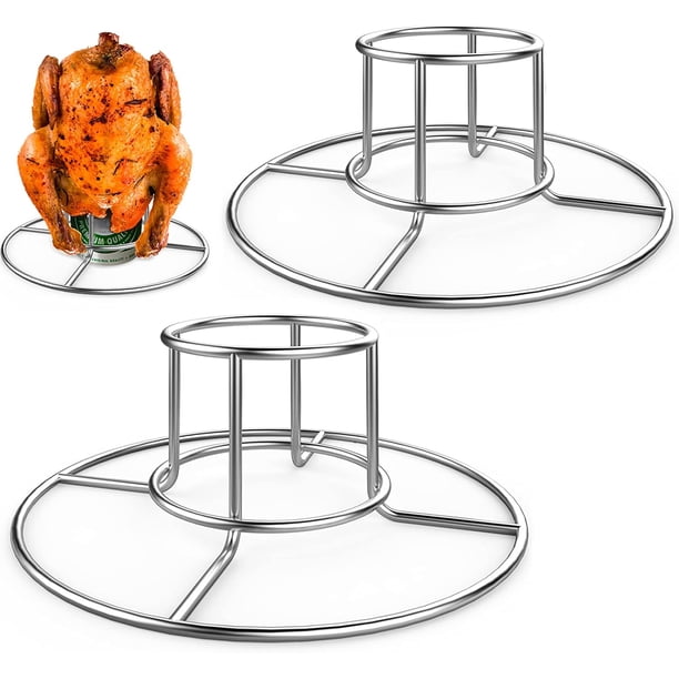 Soporte para pollo Beercan, soporte para pollo de acero inoxidable para ahumador y parrilla