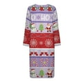 thumbnail image 4 of Yuyamidu Santa Claus Zipper Bathrobes for Women Long Robes Plus Size 2XL Christmas Long Sleeve Robe Sleepwear Dress Snowman Mid-Length Nightgown Fashion Dressing Gown Robe, 4 of 7