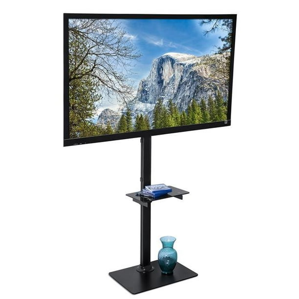 MountIt MI877 3270 in. Freestanding TV Stand with Glass Shelf