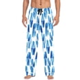 thumbnail image 2 of IAUYY 95% Cotton Mens Pajama Pants Breathable and Sweat-Absorbent Two Side Pockets Sleepwear Bottom Pants Elastic Waistband Easy to put on and Take Off Watercolor Triangular Composition, 2 of 7