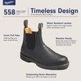 thumbnail image 5 of Blundstone 558 Unisex Classic Series Chelsea Boot for Men and Women with Shock Absorption and Premium Water Resistant Leather, Black, 10.5 US Men / 12.5 US Women / 9.5 AU, 5 of 8