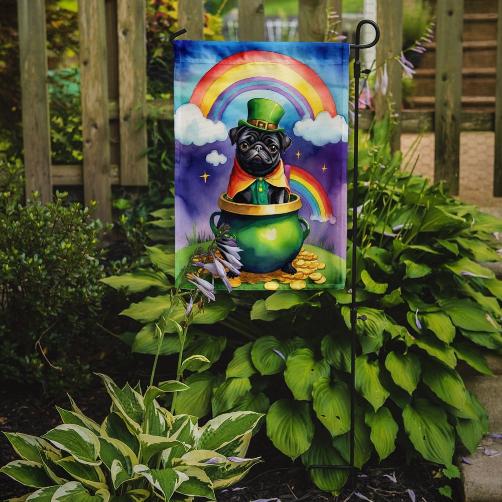 Pug St Patrick's Day Garden Flag 11.25 in x 15.5 in