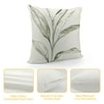 thumbnail image 4 of BCIIG Leaf Plant Illustration Graphic Decorative Cushion Throw Pillow Cover for Home Couch Living Room Bed Sofa - 1PC 18x18in, 4 of 5