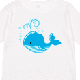 thumbnail image 4 of Inktastic Cute Blue Whale in Nautical Hat Boys or Girls Long Sleeve Toddler T-Shirt, 4 of 5