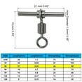 thumbnail image 2 of Unique Bargains T-Shape Fishing Swivels 88Lbs Swivels Fishing Tackle 3-Way Cross Line Swivels, 30 Pack, 2 of 8
