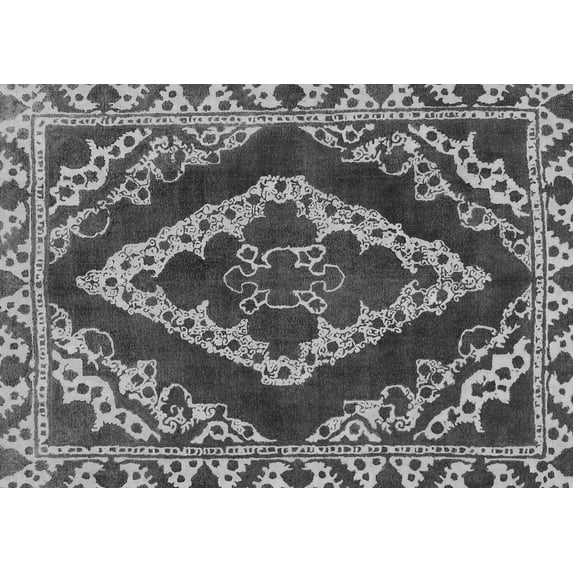Ahgly Company Indoor Rectangle Abstract Gray Modern Area Rugs, 5' x 8'