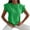 Green, variant on Women's Ruffle Trim Cap Sleeve Tops Workwear Casual Solid Frill Neck Blouse White XXL