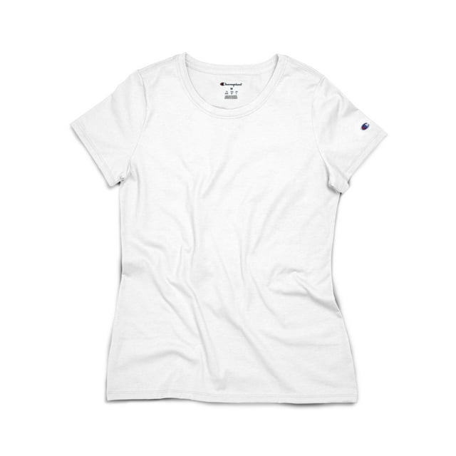 Champion T-Shirt à Manches Courtes pour Femmes, 2TG, Blanc