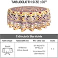 thumbnail image 4 of Indian Ethnic Mandala Round Tablecloth 60 Inch, Waterproof Stain Resistance Round Table Cloth Decorative Tablecloth Picnic Party Indoor Outdoor, 4 of 6