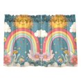 thumbnail image 7 of Yayeee Kitchen Curtains Tier Pair Light Filtering 27"x24" Rod Pocket Short Cafe Window Panel, Blue Rainbow, 7 of 7