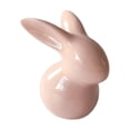 thumbnail image 2 of Easter Bunny Ceramic Figurine Cute Desktop Decor for Home, Spring Tabletop Ornament Gift, Pink or White, Small Size, 2 of 6