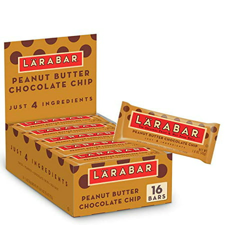Larabar Peanut Butter Chocolate Chip Gluten Free Vegan Fruit & Bar 16 Ct