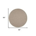thumbnail image 4 of HomeRoots 8' Beige Round Power Loom Area Rug, 4 of 10
