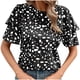 thumbnail image 1 of Camiseta de Cuello Redondo de Impresión de Verano de Manga Corta para las Mujeres, Top Casual para el Hogar Y el Uso Diario, 1 of 5