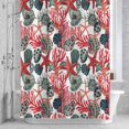thumbnail image 2 of Summer Marine Life Bathroom Shower Curtain, Watercolor Starfish Coral Shell Waterproof Washable Soft Bath Curtain for Bathtub Decor with 12 Hooks&Grommet, 66x72 Inch, 2 of 9