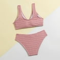 thumbnail image 5 of Taybagh Teen Girls Swimsuits V Neck Bikini Sets Solid Color Clothes for Girls 10-12 Active Summer, 5 of 7