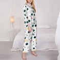 thumbnail image 3 of Lsque Turtles And Corals Pattern Long Sleeve Pajama Set for Women - Soft 2-Piece Sleepwear and Loungewear Set with Pockets, Comfy Nightwear-X-Large, 3 of 7