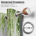 thumbnail image 2 of Outdoor Curtains for Patio Waterproof, Sage Green Outdoor Privacy Panels Grommet, Summer Botanical Leaves Watercolor Blackout Outside Curtains for Porch/Cabana/Pergola/Gazebo 54"x108", 2 Panels, 2 of 8