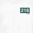thumbnail image 2 of Junior's Squid Game 218 Patch Graphic Tee White Medium, 2 of 3