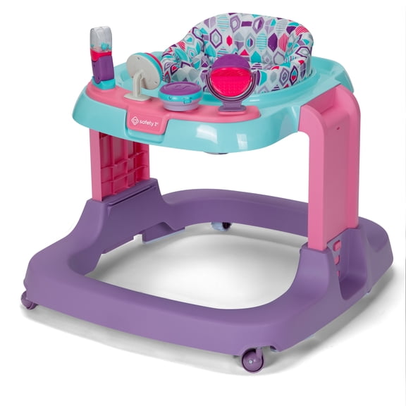 Safety 1st Ready, Set, Walk! DX Developmental Baby Walker with Wheels, Lavender Buzz