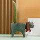 thumbnail image 4 of Maceta de cerámica esmaltada creativa para flores, maceta para jardín, Micro paisaje, Cactus, macetas suculentas, maceta con decoración de drenaje, DYNWAVEMX Maceta suculenta, 4 of 8