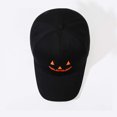 thumbnail image 7 of FAHXNVB Halloween Baseball Hat for Adults Adjustable Pumpkin Face Baseball Hat Embroidery Baseball Cap for Men Women, 7 of 7