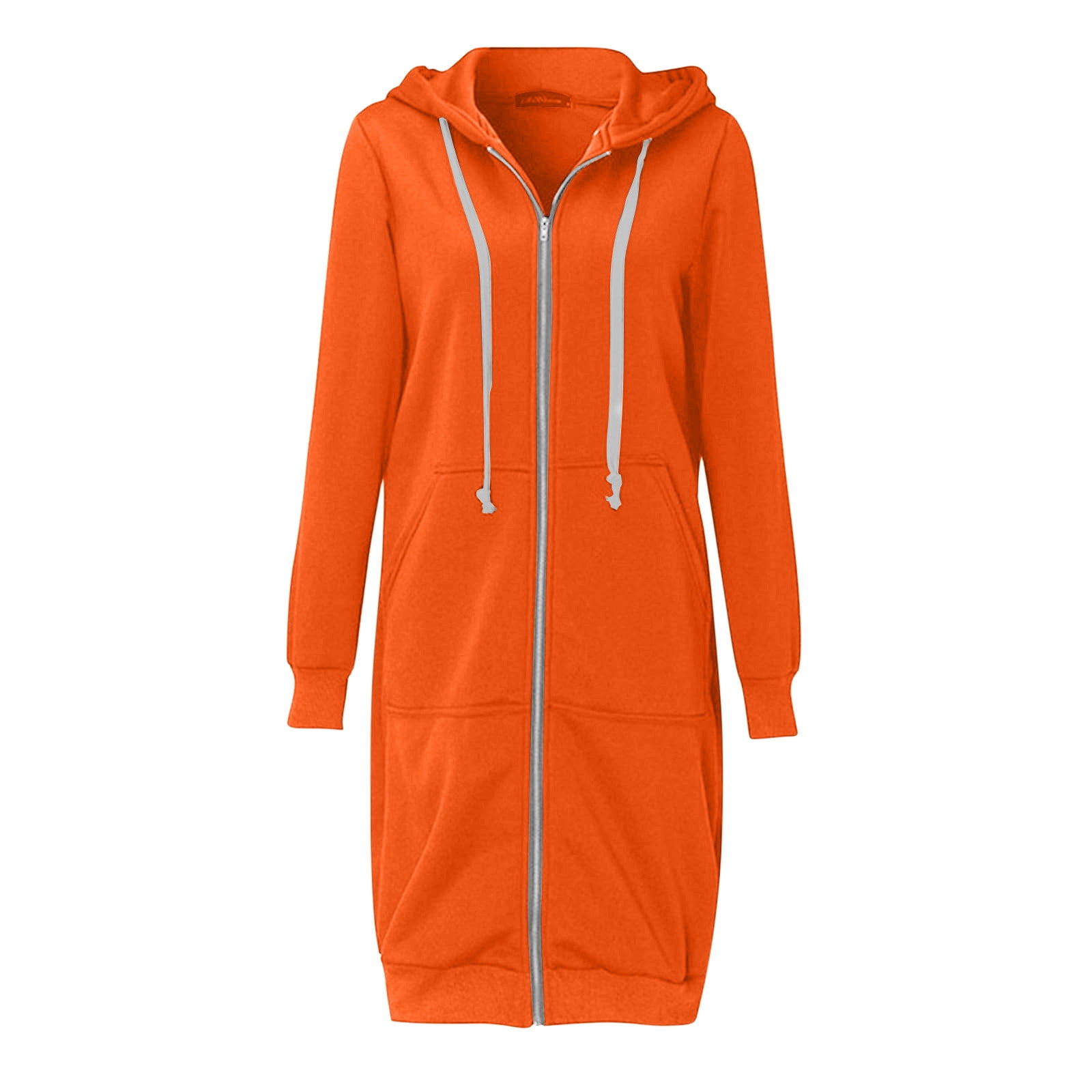 Extra Long Zip Up Hoodies for Women