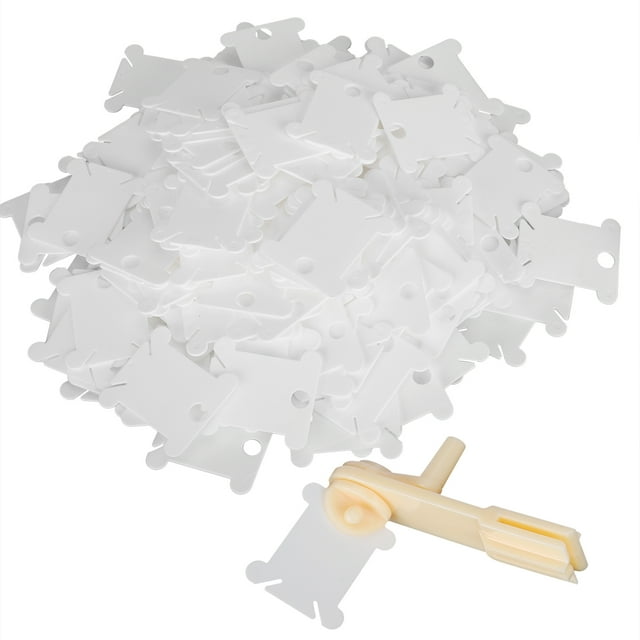 200Pcs Cross Stitch Winding Board Plastic Thread Winder Plate DIY Sewing Accessories