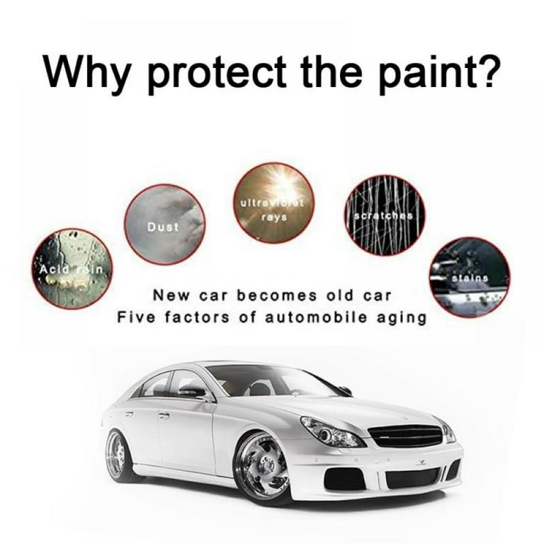 3 in 1 High Protection Ceramic Coating Nano Spray, Car Coating Wax  Polishing Spray, Plastic Refresher, Fast Fine Scratch Repair(2Pcs*100ml+2  Towel)