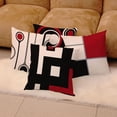 thumbnail image 6 of Set of 4 White Black Red Modern Abstract Geometric Throw Pillow Covers 20x20 Inches Decorative Cushion Pillow Cases Square Pillowcases for Bed Sofa, 6 of 6