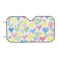 thumbnail image 7 of Fotbe Hand Drawn Colored Hearts Car Windshield Sunshade | Sun Visor Protector Front Window Shade, Keeps Out UV Rays, Keeps Your Vehicle Cool-, 7 of 7