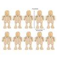 thumbnail image 4 of 10PCS Unfinished Wooden Robot Wood People Shapes Figures for DIY Painting Arts Crafts, 4 of 4