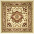 thumbnail image 2 of SAFAVIEH Lyndhurst Miranda Traditional Bordered Area Rug, Ivory/Red, 10' x 10' Square, 2 of 7