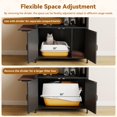 thumbnail image 6 of Black 40-50 Gallon Aquarium Stand with Cat Litter Box Enclosure, 6 of 9