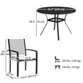 thumbnail image 3 of Outsunny Ensemble de Salle à Manger d'Extérieur 5 Pcs avec Table Ronde et 4 Chaises Empilables, 3 of 10