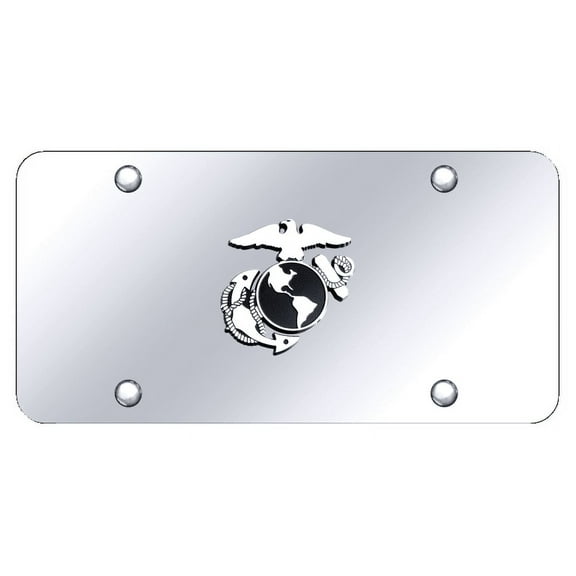 Au-TOMOTIVE GOLD U.S.M.C. Insignia on Chrome Plate