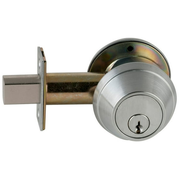 Schlage B662P 626 S123 Grade 1 Double Cylinder Deadbolt 2-3/4 Backset Conventional 6-Pin Cylinder Keyed 5 S123 Keyway Satin Chrome Finish