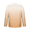 thumbnail image 5 of Timoontee Ice Slik T-Shirts for Men Long Sleeve Crew Neck Sun Protection Shirts Gradient Color Lightweight Shirts Khaki XXL, 5 of 5