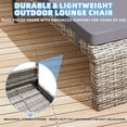 thumbnail image 2 of Danrelax Ensemble de Chaises Longues (Ensemble de 2), Mobilier de Patio Extérieur Moderne avec Dossier Réglable et Table d'Appoint, Osier PE Durable, Coussins Résistants aux Intempéries, Gris, 2 of 10