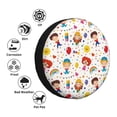 thumbnail image 4 of Sikiie Childrens Party PVC Leather Spare Tire Wheel Cover Spare Tire Cover, for Car Truck SUV Camper Trailer Universal Fit(14-17in)-16 inch, 4 of 6