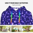 thumbnail image 4 of Honeii Beautiful Purple Snowflakes Pattern Womens Oversized Hoodies Long Sleeve Sweatshirts Pullover Fall Outfits with Pocket-XX-Large, 4 of 7