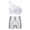 Silver, variant on YONGHS Kids Girls 2-Piece Tracksuit Gymnastics Dance Outfit Sequin Ruffle Crop Top with Shorts Gold 6