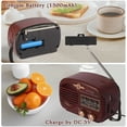 thumbnail image 2 of Radio Bluetooth Retro, Radio Portátil AM FM con Transistores, Radio A Pilas, Reproductor de Música USB, Madera., 2 of 5