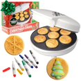 thumbnail image 1 of Mini Waffle Maker con Emoticon de Ojo de Corazón: Haga Que el Desayuno Sea Especial para Niños con un Lindo Diseño de Cara Sonriente, Plancha para Gofres de 4 Pulgadas, Aparato de Desayuno Eléctrico A, 1 of 5