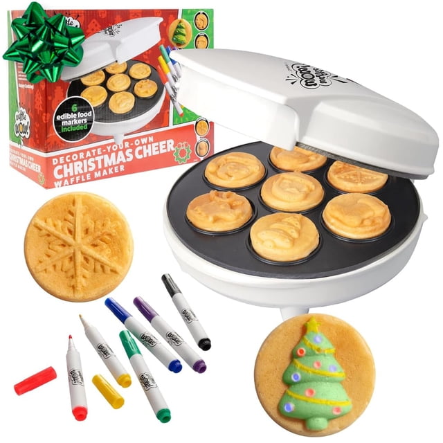Mini Waffle Maker con Emoticon de Ojo de Corazón: Haga Que el Desayuno Sea Especial para Niños con un Lindo Diseño de Cara Sonriente, Plancha para Gofres de 4 Pulgadas, Aparato de Desayuno Eléctrico A