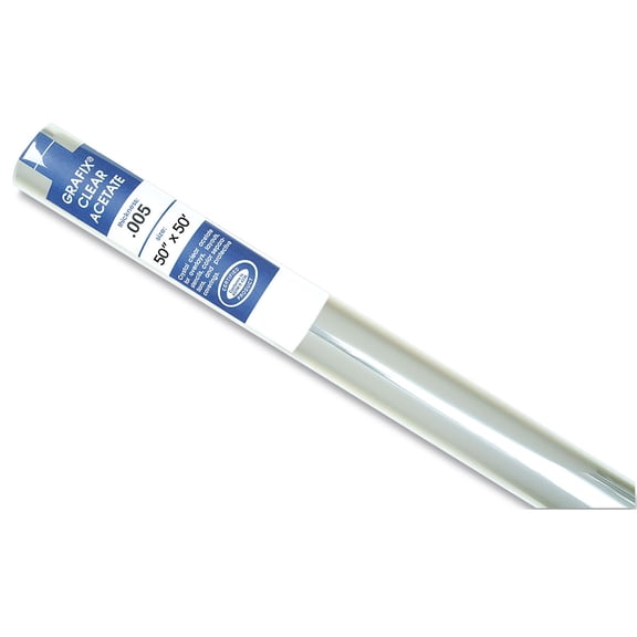 Grafix Clear Acetate - 50" x 50 ft x .005", Roll