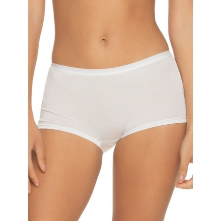 

Felina | So Smooth Modal Midrise Boyshort | Panty | Tagless (White Large)